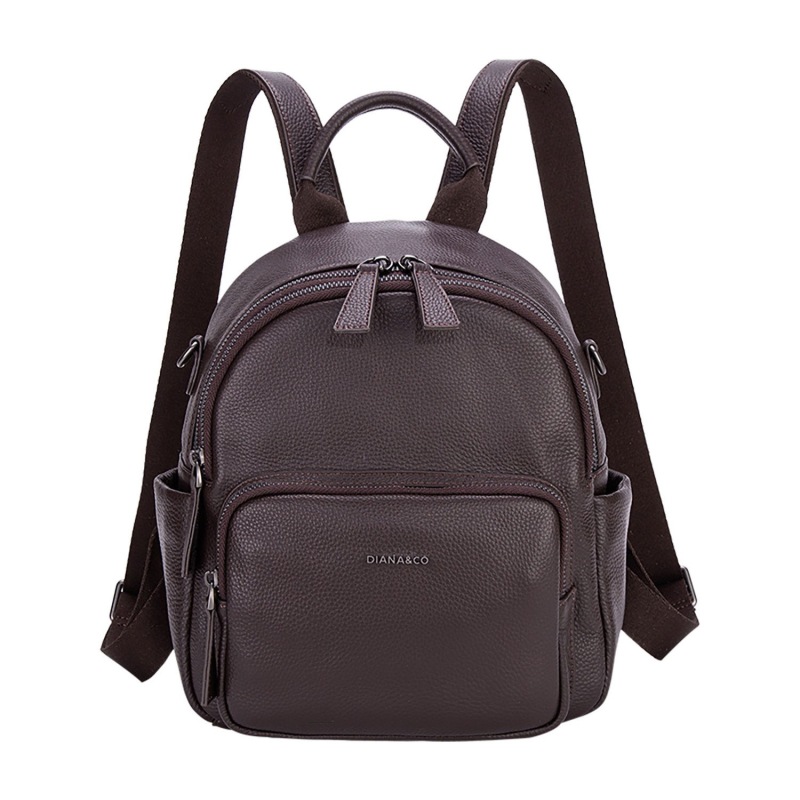 Diana&co Zaino piccolo in pelle multi zip - T.Moro