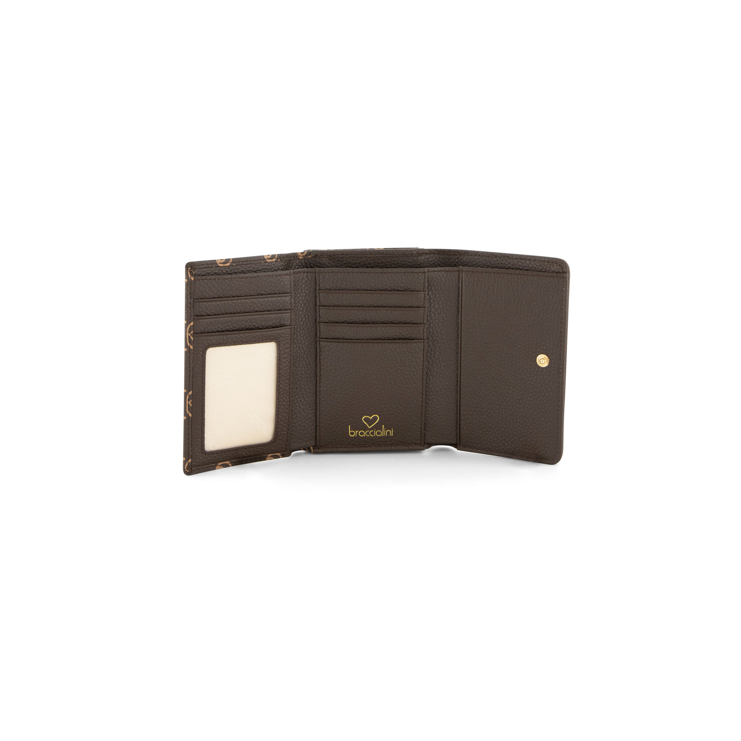 Braccialini Tua Portafoglio Medio in Pelle Monogram Marrone - immagine 2