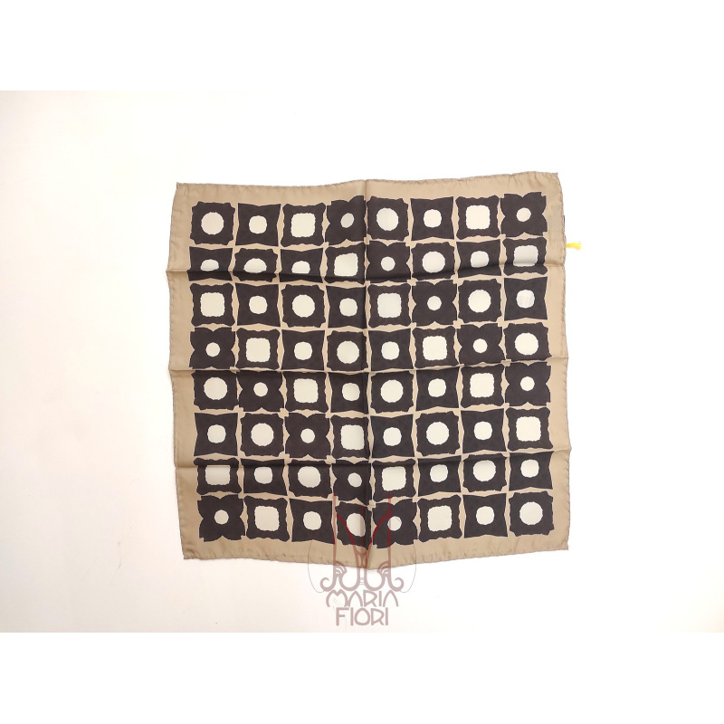 Barbieri - Foulard Seta Twill 53x53 - Beige Multi