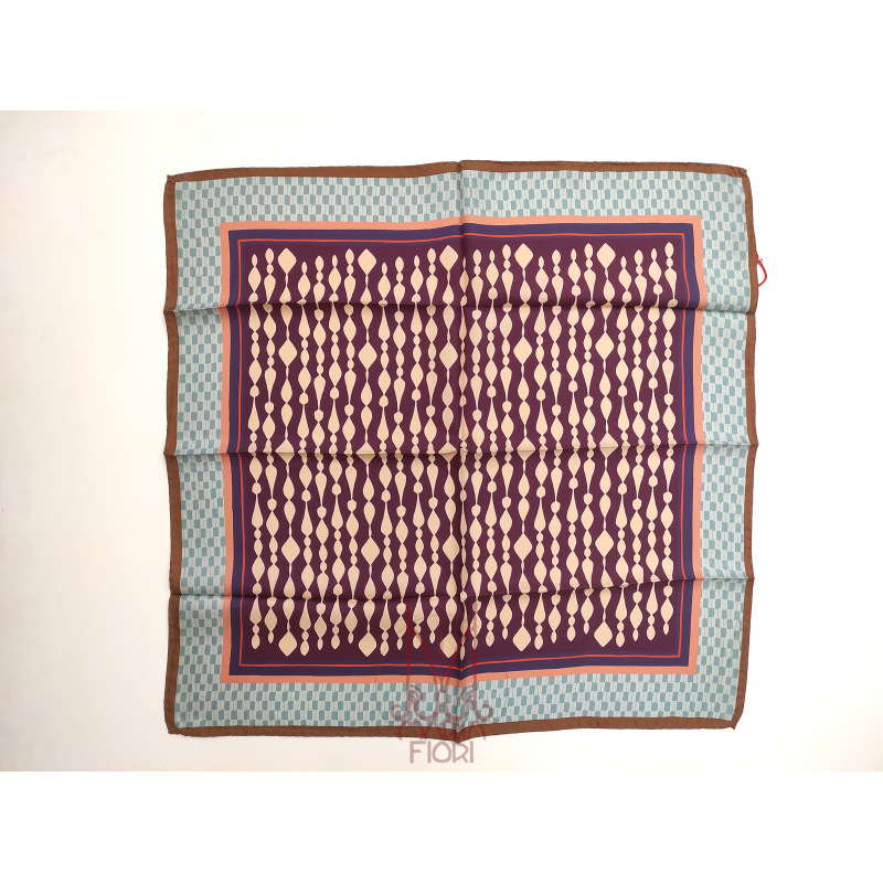 Barbieri Foulard Seta Twill 70x70 - Viola Multi