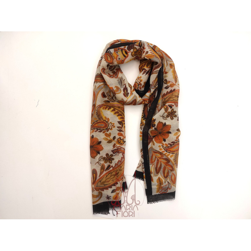 Pollini - Sciarpa Lana Maglia St. 55x190 - Nero Multi