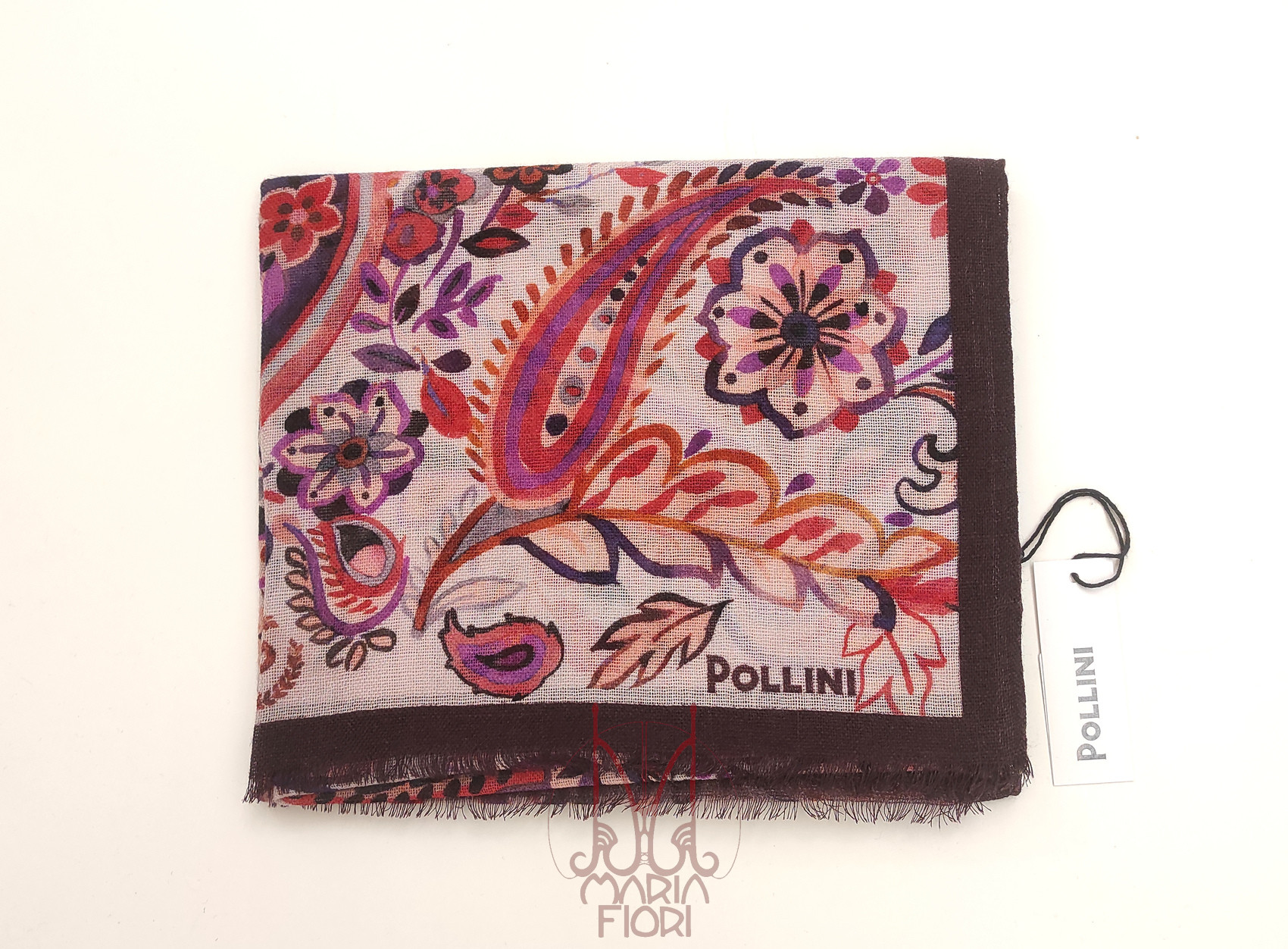 Pollini - Sciarpa Lana Maglia St. 55x190 - Viola Multi - immagine 2