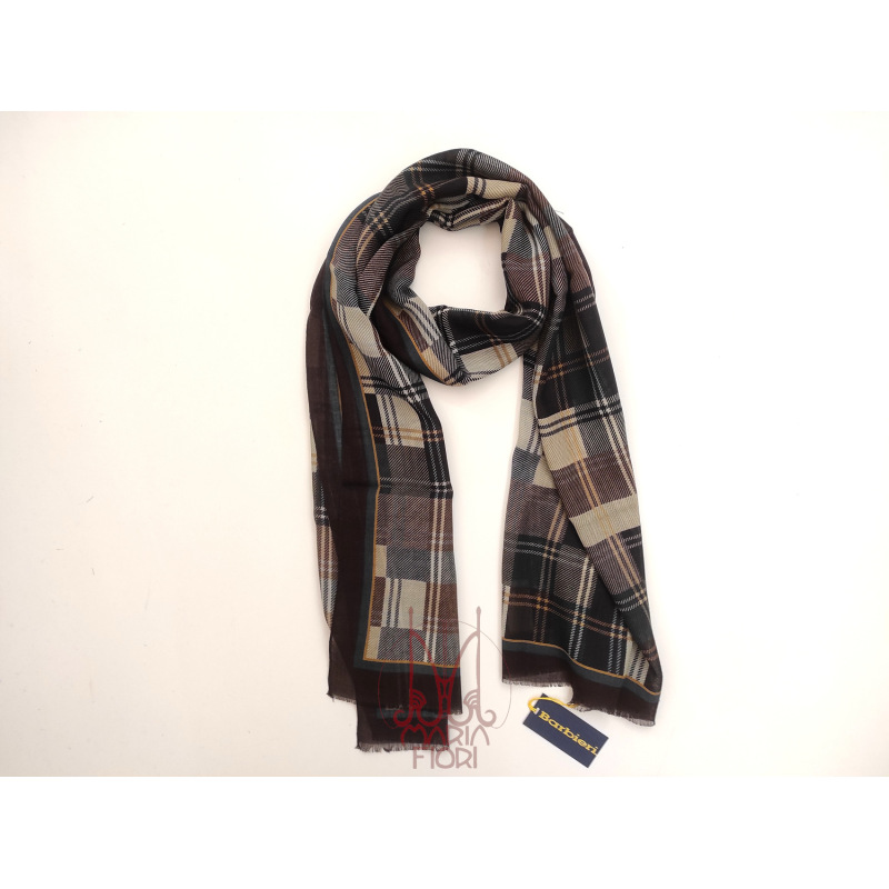 Barbieri - Sciarpa Lana Saglia 55x190 - Bordeaux Multi