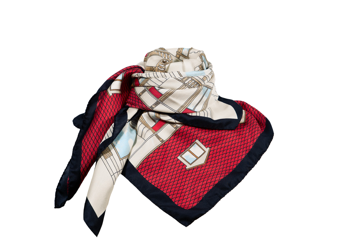 MOSCHINO Foulard Seta Twill 68x68 Beige Multi - immagine 2