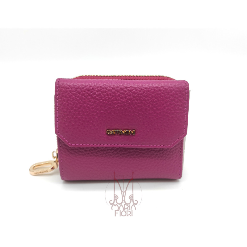 Gattinoni - Portafoglio pelle piccolo Karin Flap Gardenia/Pink