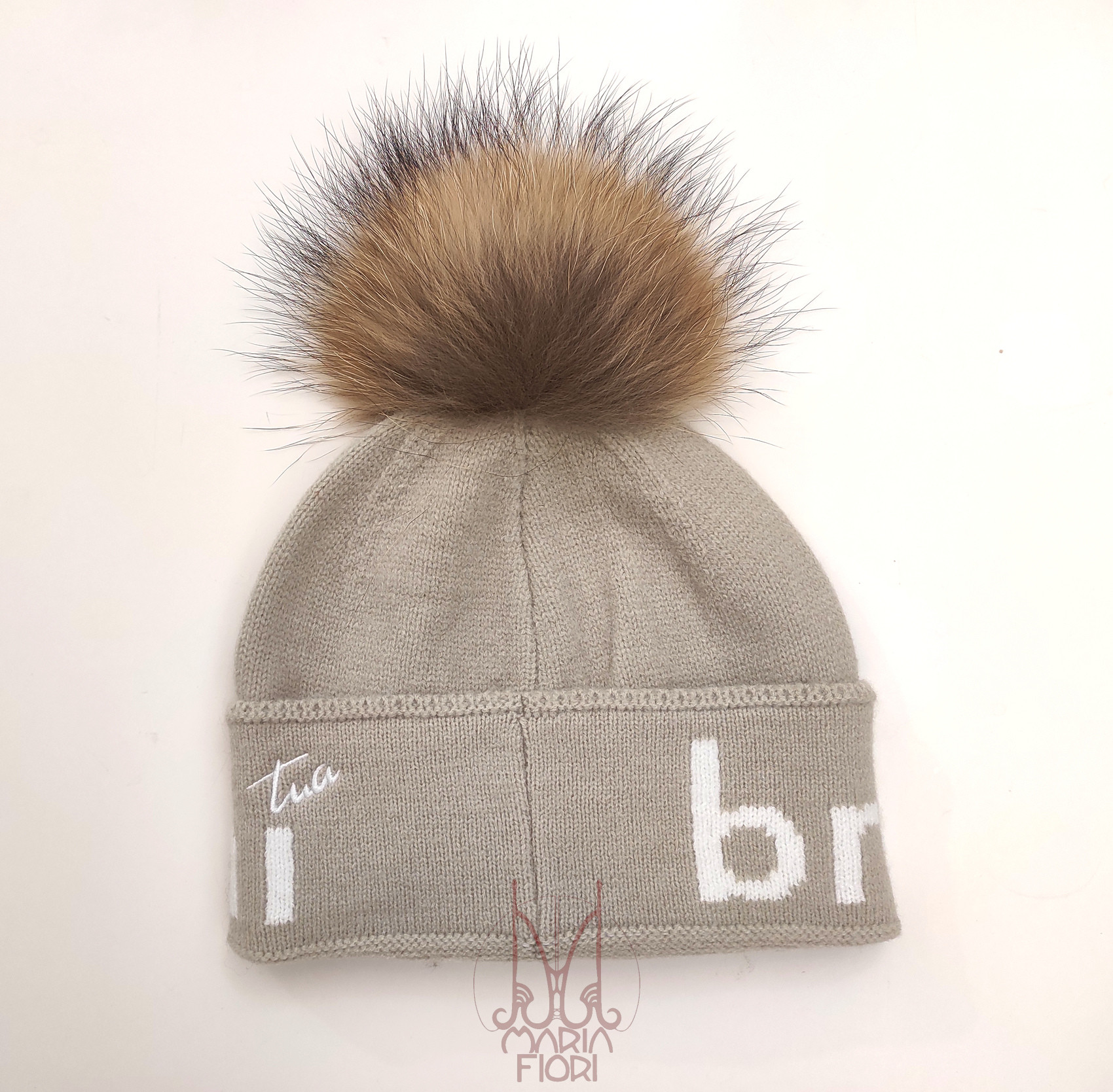 Braccialini Tua Cuffia c/Pon Pon Light Grey - immagine 2
